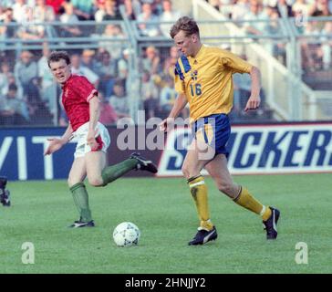 KENNETT ANDERSSON Fotball Kaiserslautern et l'équipe nationale suédoise au championnat européen en Suède 1992 Banque D'Images