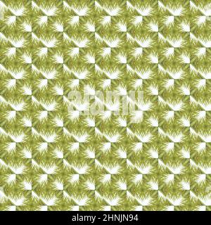 motif sans couture motifs géométriques de formes diverses. Design numérique vert blanc Banque D'Images