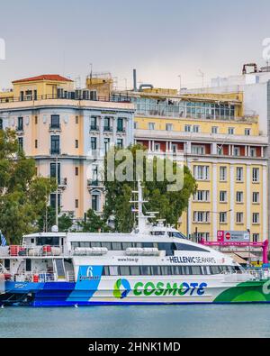 Port du Pirée, Athènes, Grèce Banque D'Images