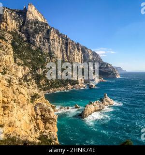 Paysages marins et montagnes de Calanques, ruisseaux de marseille, France Banque D'Images