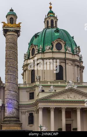 karlskirche à Vienne Banque D'Images