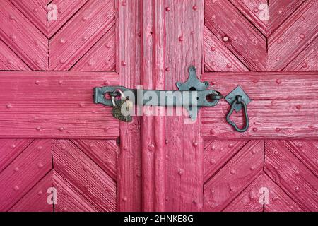 Porte verrouillée, grande entrée double Banque D'Images