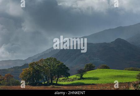 Wetherlam de la piste d'Elterwater, Cumbria Banque D'Images