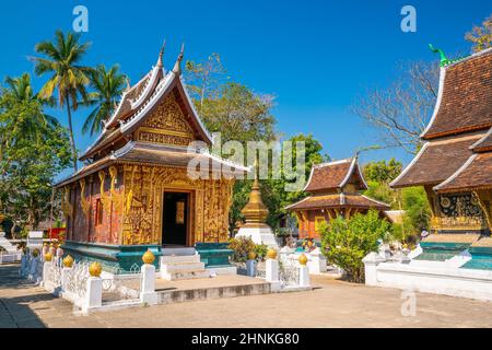 Site classé au patrimoine mondial de l'UNESCO à Wat Chiang Tong, Luang Prabang Banque D'Images