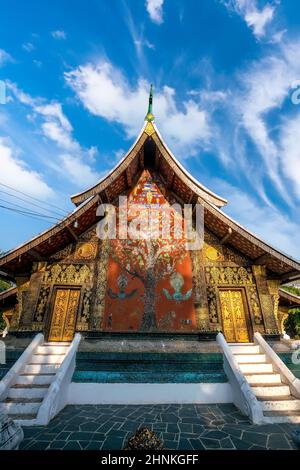 Site classé au patrimoine mondial de l'UNESCO à Wat Chiang Tong, Luang Prabang Banque D'Images