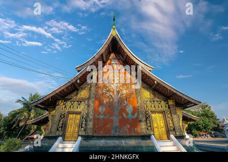 Site classé au patrimoine mondial de l'UNESCO à Wat Chiang Tong, Luang Prabang Banque D'Images