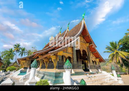 Site classé au patrimoine mondial de l'UNESCO à Wat Chiang Tong, Luang Prabang Banque D'Images