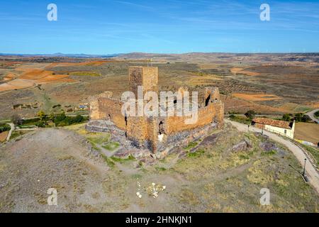 Château de Trasmoz, forteresse médiévale datant du 13th siècle, province de Saragosse, Espagne. Vue arrière Banque D'Images