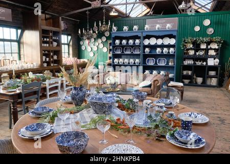 Burleigh Pottery Factory Shop salles d'exposition Banque D'Images