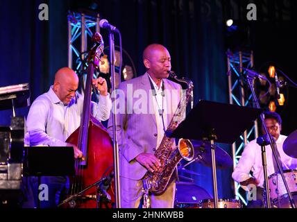 Branford Marsalis Quartet en direct à l'édition 26rd du Festival de Jazz d'été à Cracovie Banque D'Images