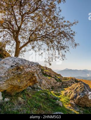 Ville de Mycenae, Péloponnèse, Grèce Banque D'Images