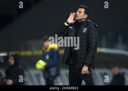 Frosinone, 16 février 2022 Stade Benito Stirpe football italien série B BKT 2021-2022 Match Frosinone Calcio vs Como 1907 23th jour de championnat en photo: L'entraîneur de Frosinone Calcio Fabio Grosso Banque D'Images