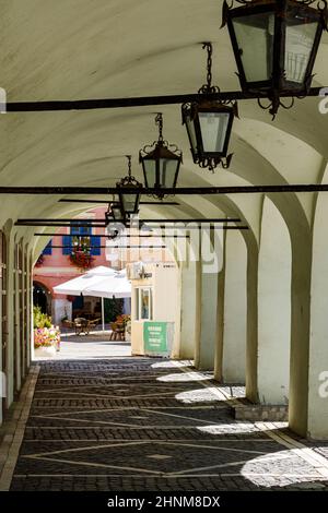 La ville de Sibiu en Roumanie Banque D'Images