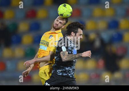 Frosinone, 16 février 2022 Stade Benito Stirpe football italien série B BKT 2021-2022 Match Frosinone Calcio vs Como 1907 23th jour de championnat en photo : Banque D'Images