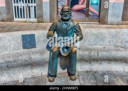 Statue de bronze de Giuseppe Garibaldi, île de la Maddalena, Sardaigne, Italie Banque D'Images