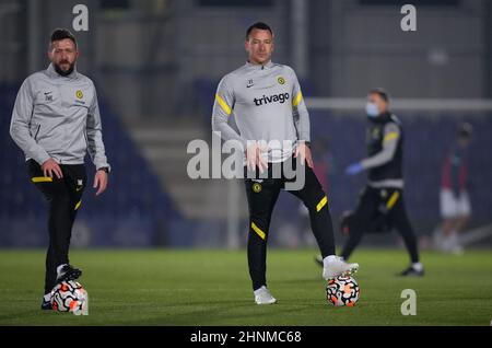 Kingston, Royaume-Uni. 24th janvier 2022. John Terry, consultant de l'académie de Chelsea, lors du match de la Premier League 2 entre Chelsea U23 et Manchester City U23 au stade Kingsmeadow, à Kingston, en Angleterre, le 24 janvier 2022. Photo d'Andy Rowland. Crédit : Prime Media Images/Alamy Live News Banque D'Images