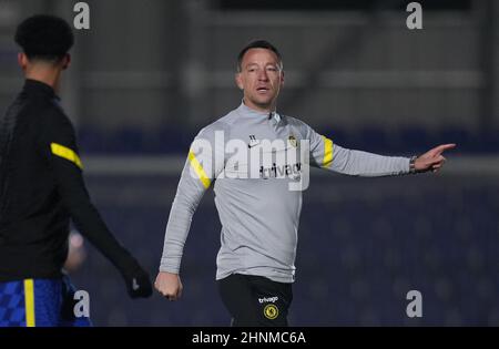 Kingston, Royaume-Uni. 24th janvier 2022. John Terry, consultant de l'académie de Chelsea, lors du match de la Premier League 2 entre Chelsea U23 et Manchester City U23 au stade Kingsmeadow, à Kingston, en Angleterre, le 24 janvier 2022. Photo d'Andy Rowland. Crédit : Prime Media Images/Alamy Live News Banque D'Images