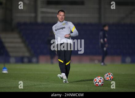 Kingston, Royaume-Uni. 24th janvier 2022. John Terry, consultant de l'académie de Chelsea, lors du match de la Premier League 2 entre Chelsea U23 et Manchester City U23 au stade Kingsmeadow, à Kingston, en Angleterre, le 24 janvier 2022. Photo d'Andy Rowland. Crédit : Prime Media Images/Alamy Live News Banque D'Images