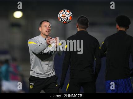 Kingston, Royaume-Uni. 24th janvier 2022. John Terry, consultant de l'académie de Chelsea, lors du match de la Premier League 2 entre Chelsea U23 et Manchester City U23 au stade Kingsmeadow, à Kingston, en Angleterre, le 24 janvier 2022. Photo d'Andy Rowland. Crédit : Prime Media Images/Alamy Live News Banque D'Images