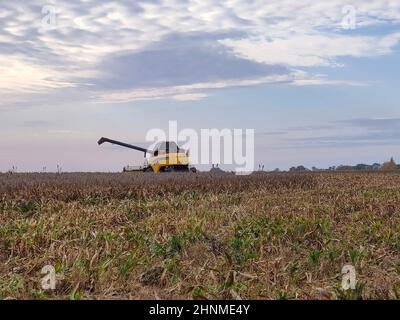 Kiev, Ukraine - 16 juin 2020 : moissonneuse-batteuse jaune New holland ou moissonneuse-batteuse New Holland CX 6,90 Banque D'Images
