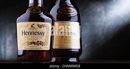 Bouteilles de Hennessy Cognac de marque Cognac, France Banque D'Images