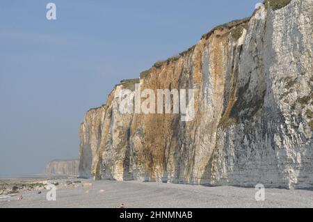 Falaises de Veules les Roses en Normandie Banque D'Images