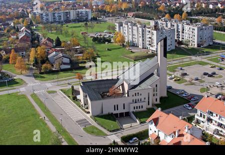Église paroissiale du bienheureux Aloysius Stepinac à Velika Gorica, Croatie Banque D'Images