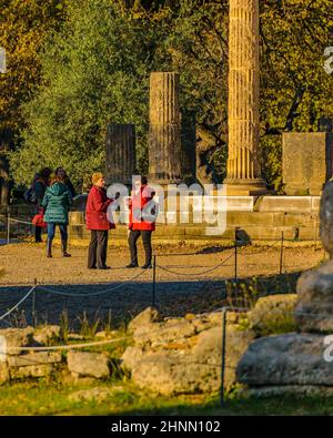 Olympia Ruins, Péloponne, Grèce Banque D'Images