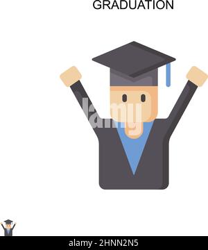 Graduation simple icône vecteur.Modèle de conception de symbole d'illustration pour élément d'interface utilisateur Web mobile. Illustration de Vecteur