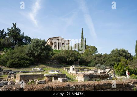 L'ancienne Agora à Athènes, Grèce Banque D'Images