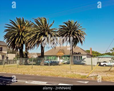 Claremont, le Cap, l'Afrique du Sud comme Cuba avec des palmiers. Banque D'Images