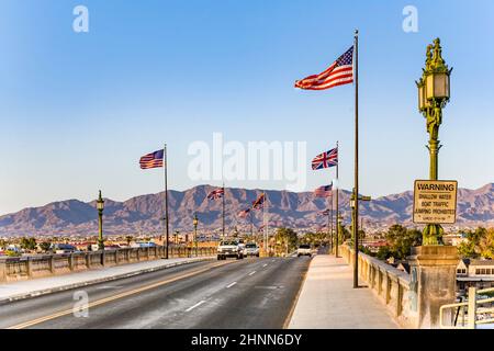 Le Pont de Londres à Lake Havasu, vieux pont historique reconstruit avec des pierres d'origine en Amérique latine Banque D'Images