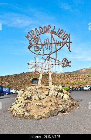 Mirador del Rio sur l'île des Canaries Lanzarote, Espagne Banque D'Images