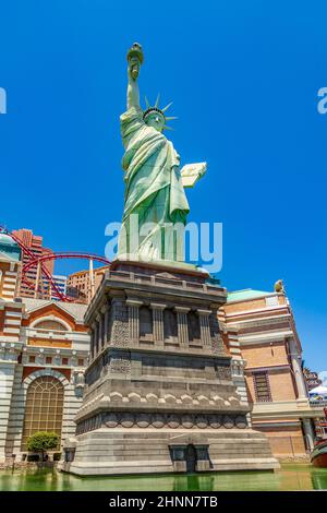 New York Hotel & Casino à Las Vegas, avec réplique de la Statue de la liberté Banque D'Images