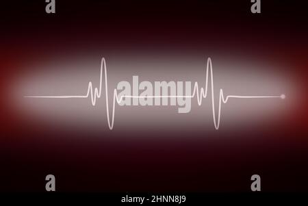 Graphique des impulsions cardiaques sur le moniteur d'électrocardiogramme, rendu 3D Banque D'Images