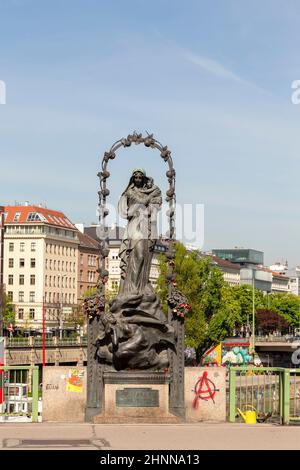 Statue de Sainte Marie au pont Marie - Marien Brücke - dans le premier arrondissement de Vienne, Autriche Banque D'Images