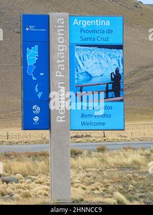 Célèbre route 71 en Patagonie Banque D'Images