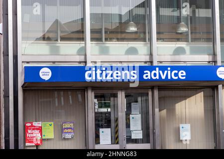 Conseils aux citoyens du centre-ville de Wolverhampton montrant le marquage de l'entreprise Banque D'Images