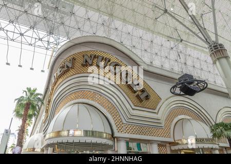 casino Golden Nugget dans Fremont Street en début de matinée à Las Vegas, Etats-Unis Banque D'Images