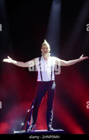 Vladimir Omelchenko (Rola Bola), Variete au théâtre Hansa, saison 2021/2022, photo Rehearsal Hansa Theatre Hamburg, 22.11.2021 Banque D'Images