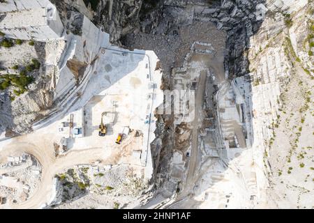 Carrière de marbre de Carrare, Italie Banque D'Images