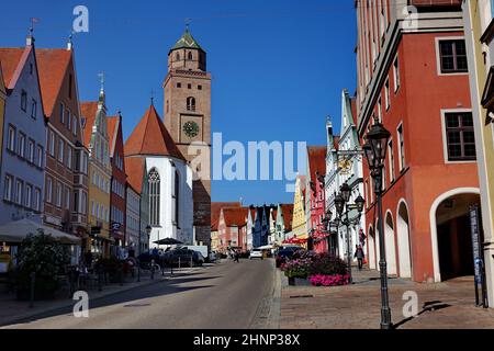 Allemagne, Bavière, Donauwörth, siège du comté, Liebfrauenmünster, Reichsstrasse, voyage Banque D'Images