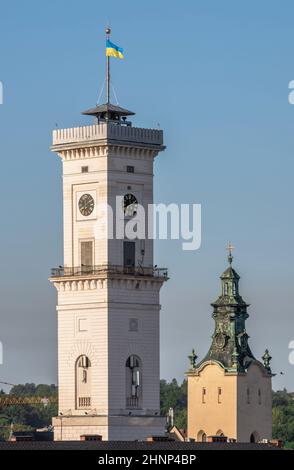 Hôtel de ville de Lviv, Ukraine Banque D'Images