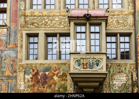 Vieille ville historique de Stein am Rhein, Canton de Schaffhausen, Suisse Banque D'Images