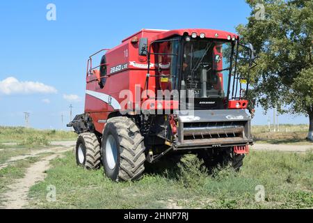 Moissonneuses-batteuses. Les machines agricoles. Banque D'Images