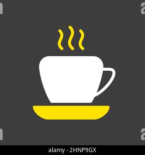 Icône de glyphe de contour de tasse à café. Panneau commercial. Symbole graphique pour la conception de votre site Web, votre logo, votre application, votre interface utilisateur. Illustration vectorielle, EPS10. Banque D'Images