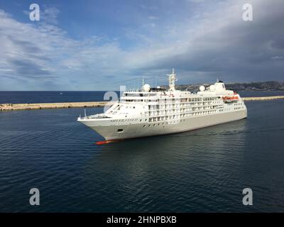 Bateau de passagers Silver Cloud,croisières silversea,paquebot de croisière,voilier,paquebot de croisière ICE, Banque D'Images