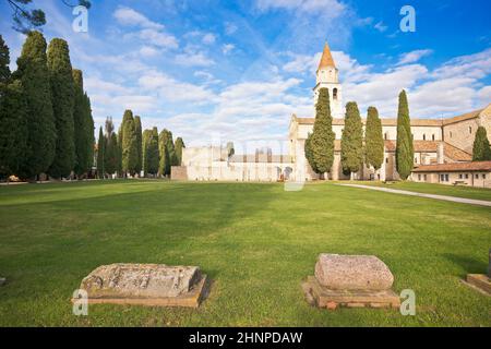 Basilique de Santa Maria Assunta à Aquileia, site classé au patrimoine mondial de l'UNESCO à Friuli Venezia Giulia Banque D'Images