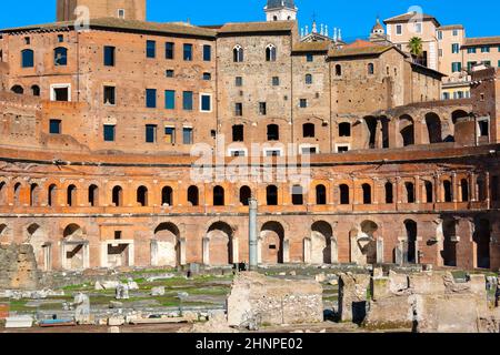 Le marché de Trajan, construit au 2nd siècle, est situé sur les Forums impériaux près du Forum romain, Rome, Italie Banque D'Images