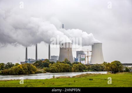 Centrale électrique de Grosskrotzenburg, rivière main, Allemagne Banque D'Images